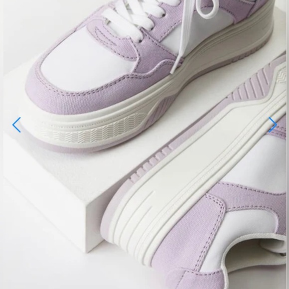 Billie Court Purple and White Women's Sneakers - Picture 7 of 8
